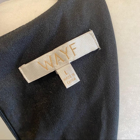 WAYF black long maxi dress with cutout large - Picture 8 of 8